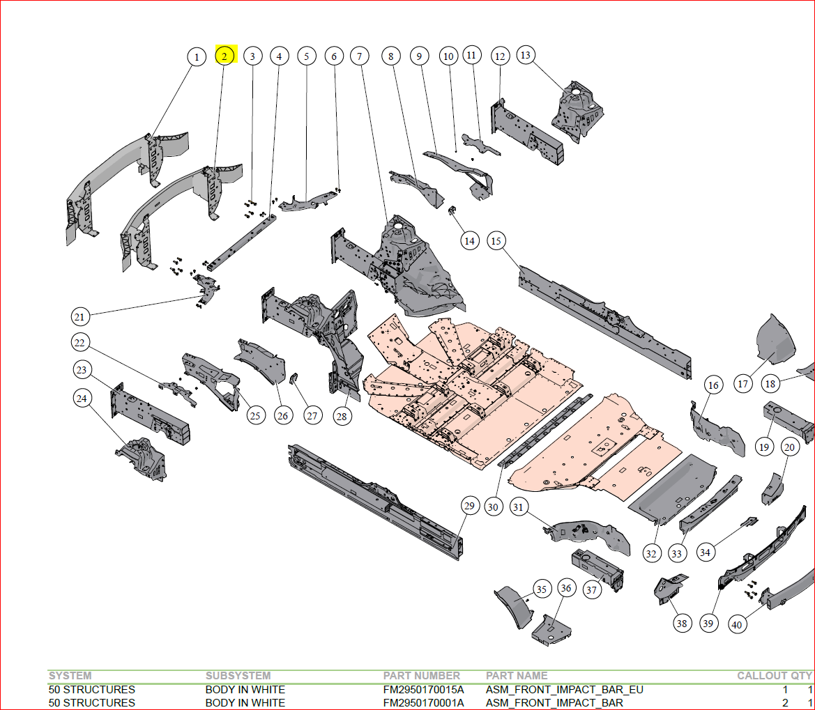 ASM Front Impact Bar (FM2950170001H)