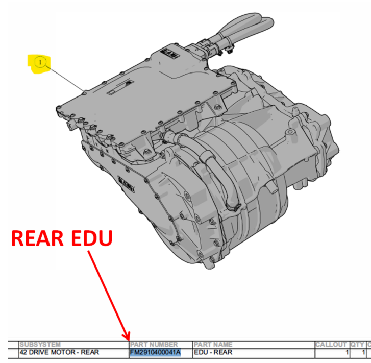 Integrated Powertrain EDU (FM2910400040M; FM2910400041M)