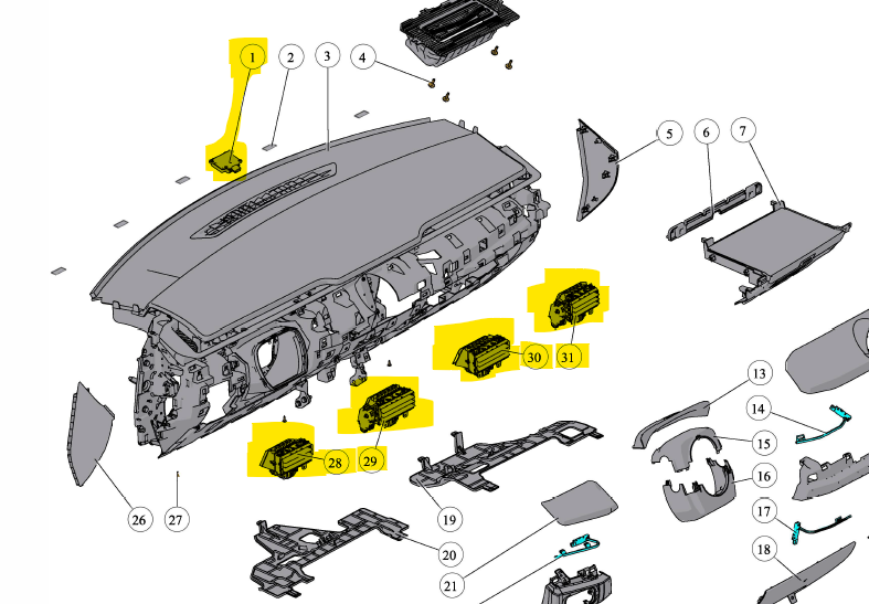 Vent SET (All 4 Vents + MDV)